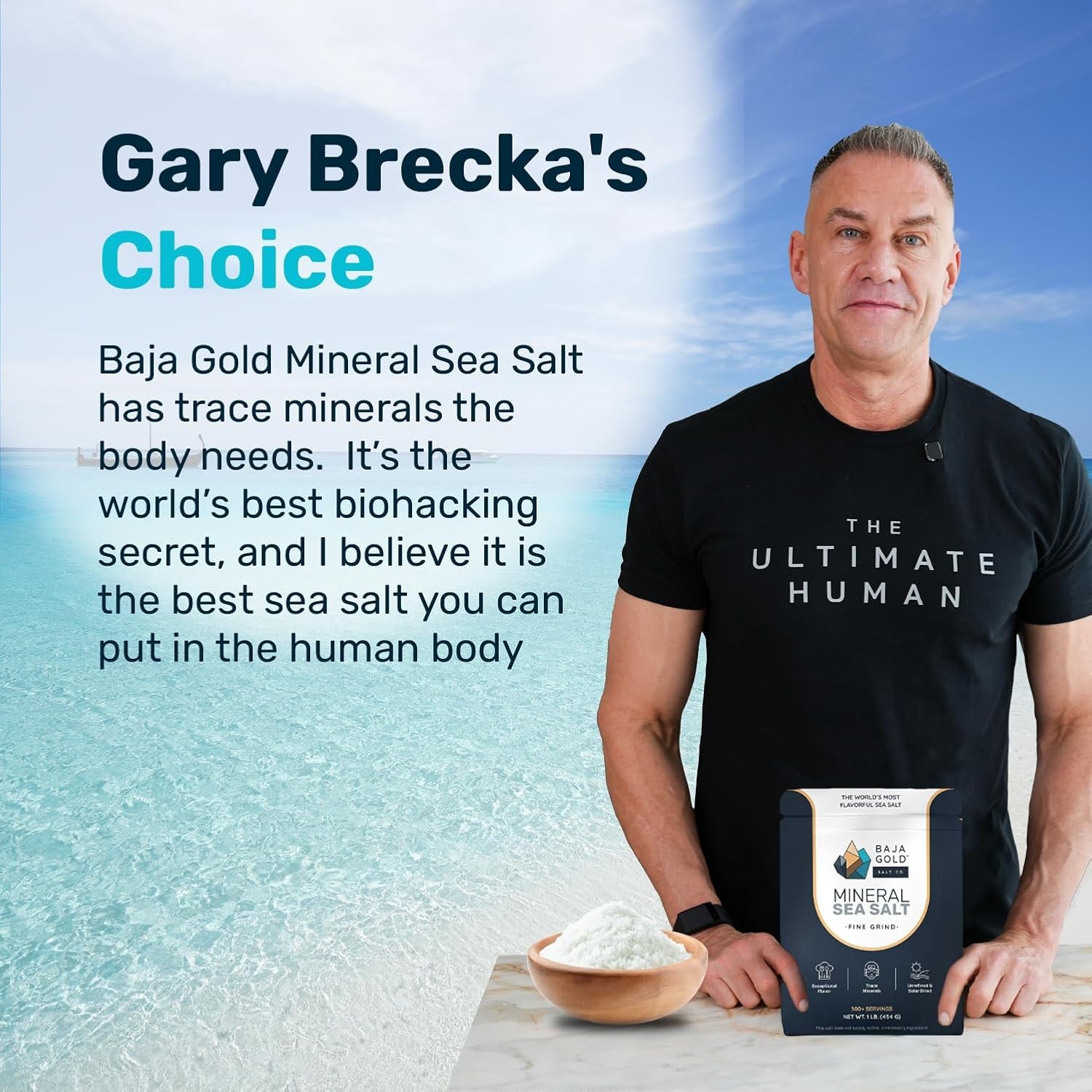 Baja Gold Mineral Sea Salt – Recommended by Gary Brecka 16 Ounce (Pack of 1)
