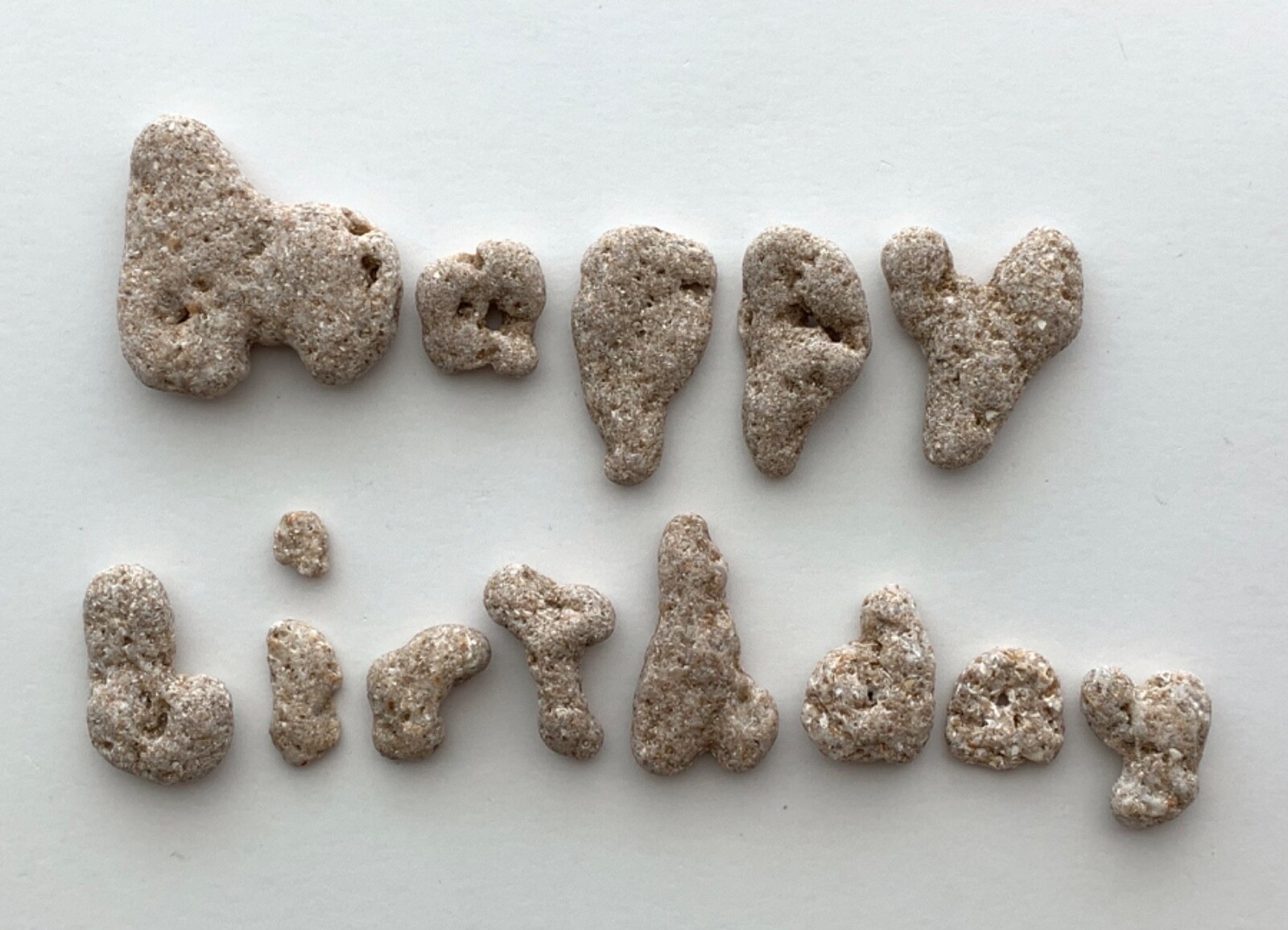 HAPPY BIRTHDAY Beach Stones Letter Rocks Natural Shaped Word Sign Text gift hag