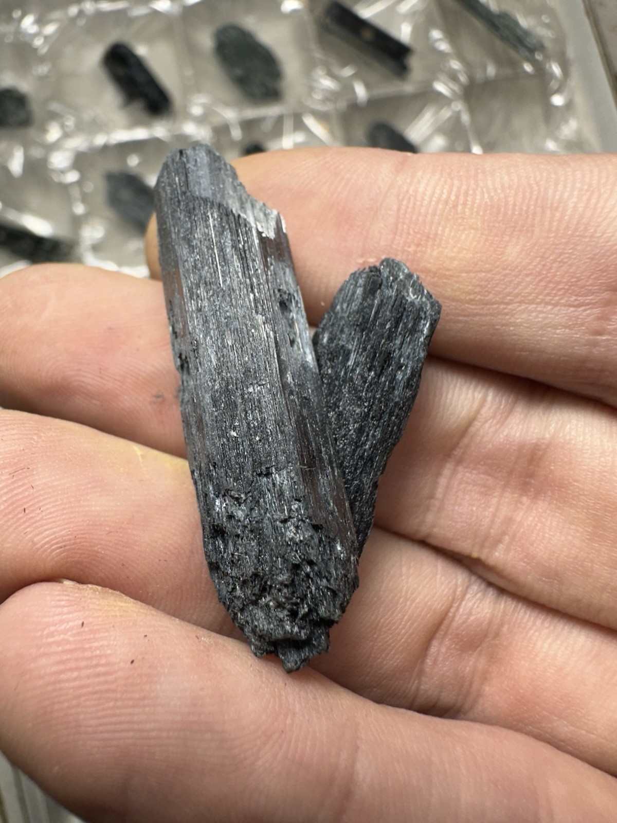 35 piece flat of Arfvedsonite from Mount Malosa, Zomba, Southern Region, Malawi