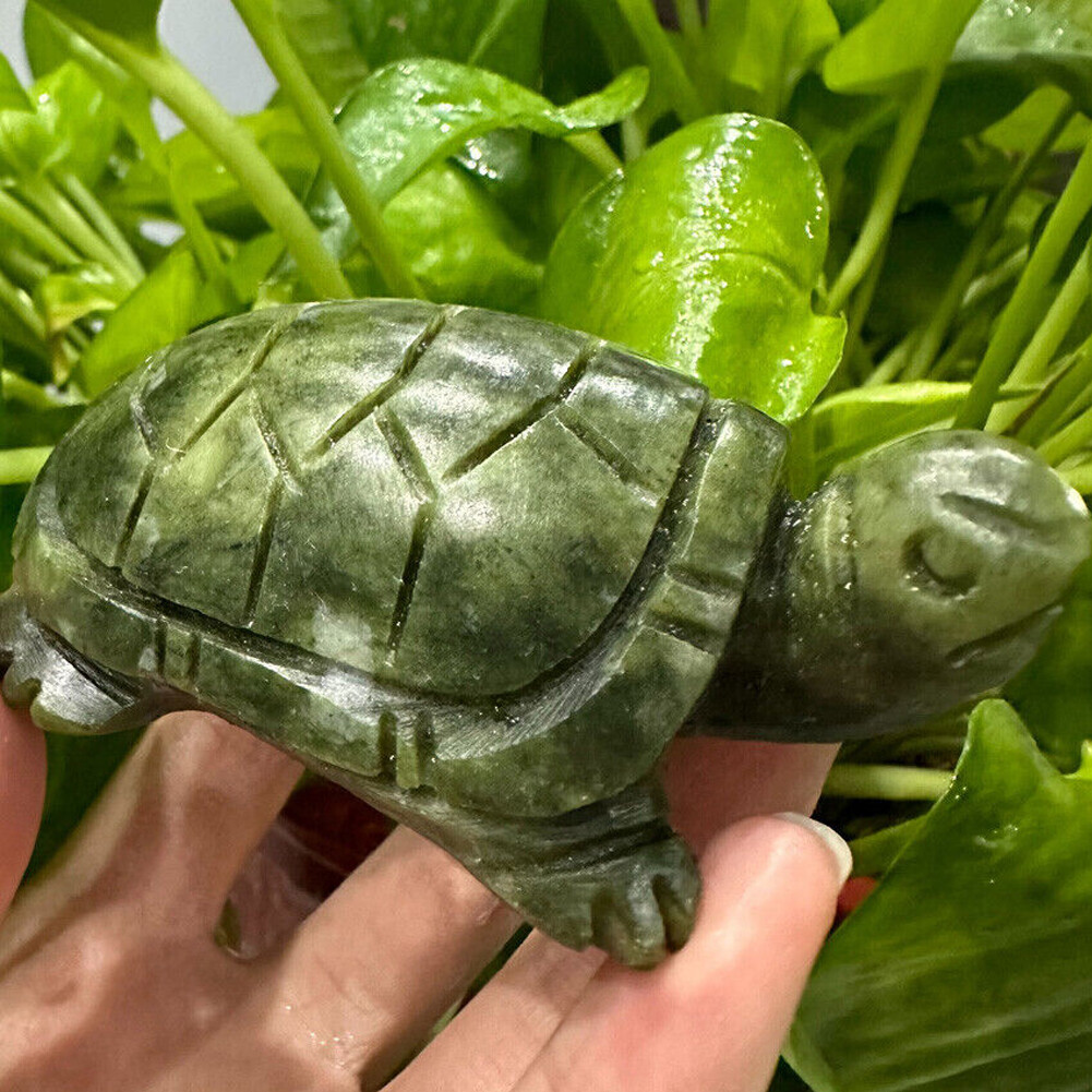 Random Carving Gift Decoration Jade Turtle Crystal Quartz Handmade Home Natural