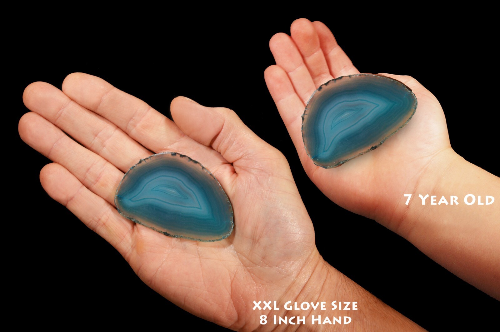 Agate Geode Polished Teal Slice 2 1/2″ Crystal Healing Stones Specimen Chakra