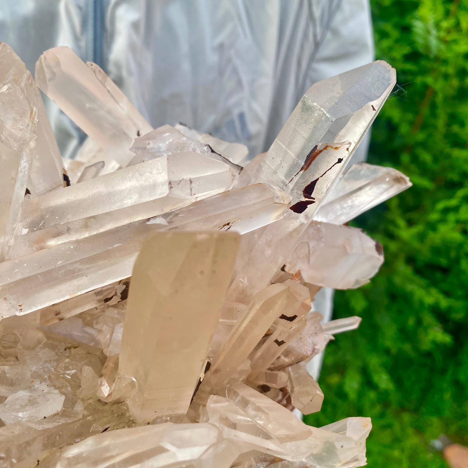 9.36LB Large Natural Clear White Crystal Quartz Cluster Energy Healing Specimen