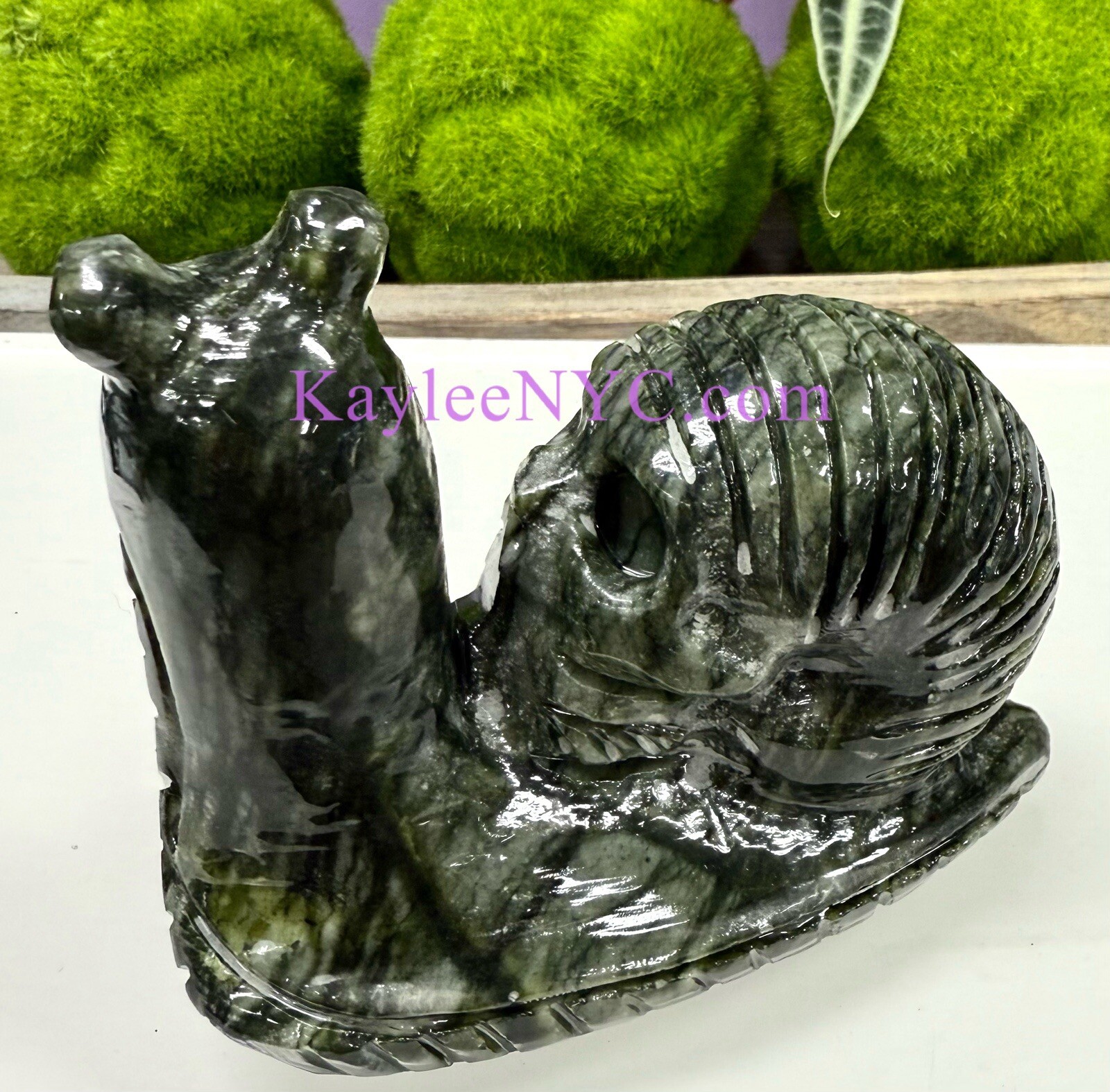 Wholesale Lot 3 Pcs Natural Nephrite Jade Snails Crystal Energy
