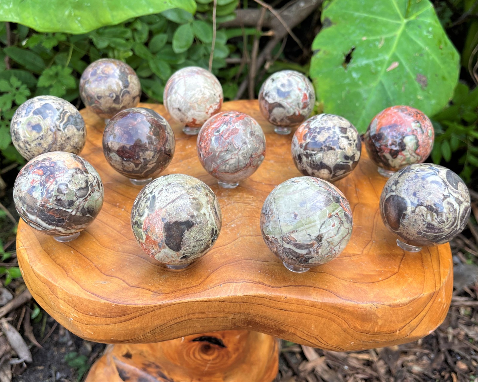 Rhyolite Crystal Sphere with Stand, 1.5″ (‘A’ Grade Polished Rhyolite Spheres)