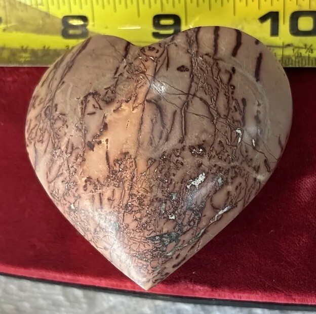 Mookaite Jasper 2 1/2 inch puffy heart