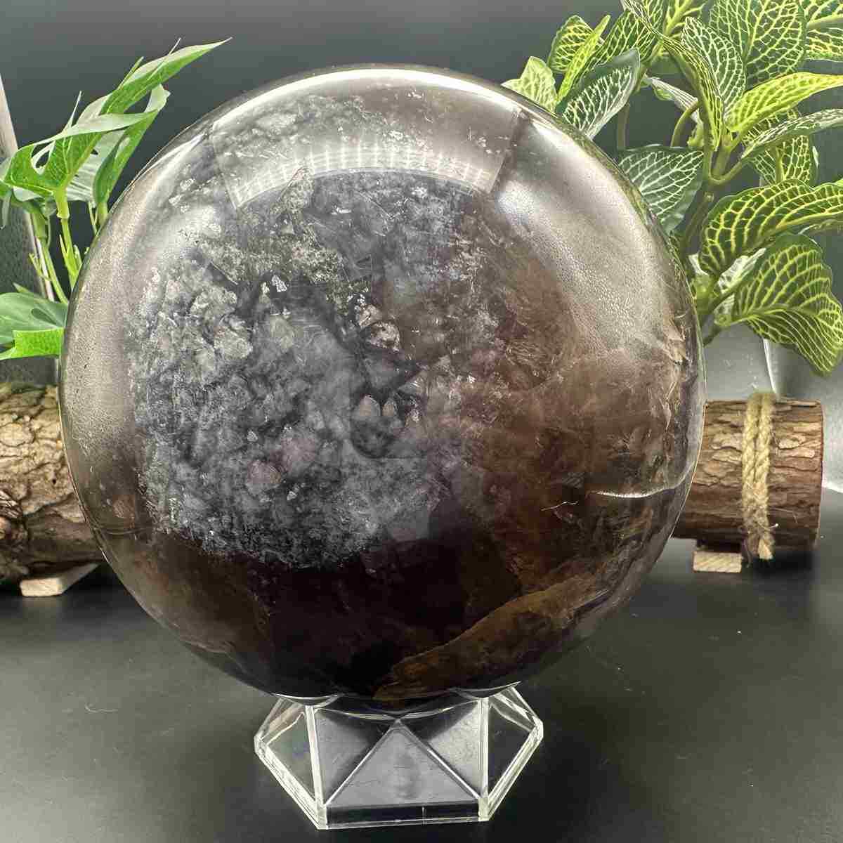 4460g Natural Fluorite Quartz Sphere Crystal Energy Ball Reiki Healing Gem