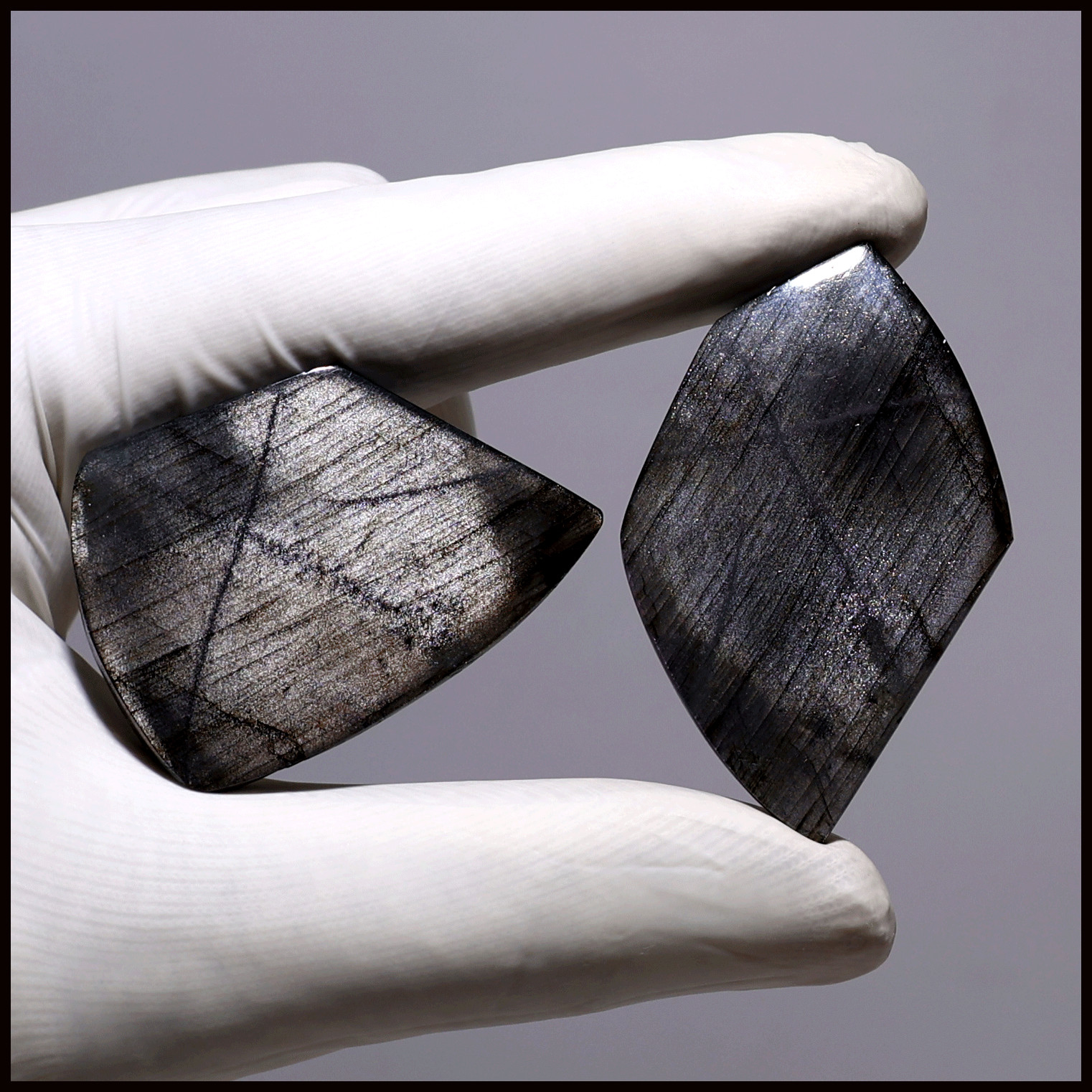The Violet Cross of Light | Rare Purple Labradorite Twin Slabs | Matched Crystal