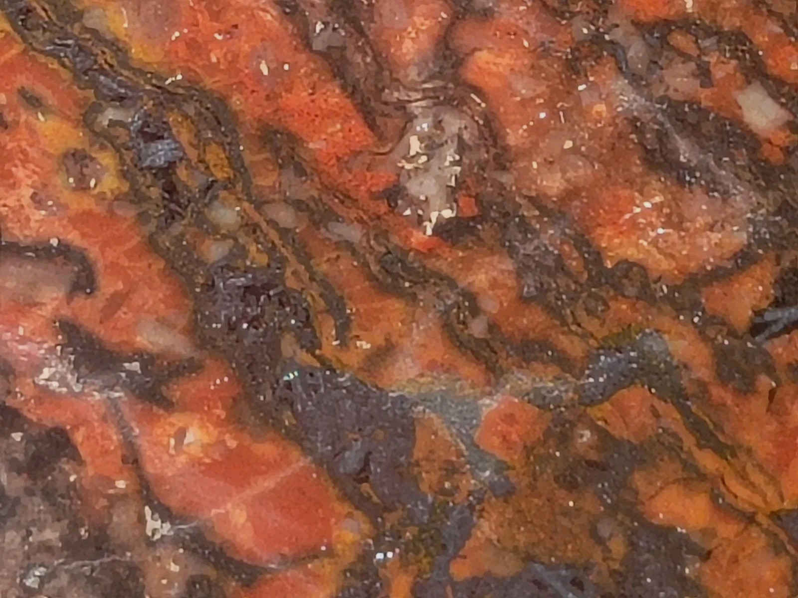 Shepard’s Fire Specular Hematite Rhyolite Porphyry 4lb 12.7oz polished Missouri