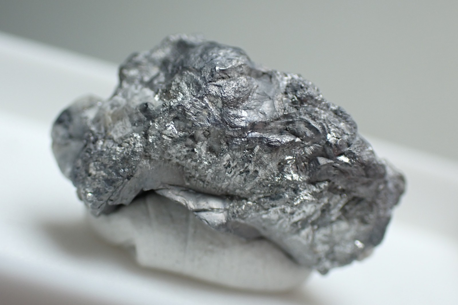 ANTIMONY * SILVERY-BRIGHT BOTRYOIDAL AGGREGATE * RARE ! Pribram, CZECH REPUBLIC