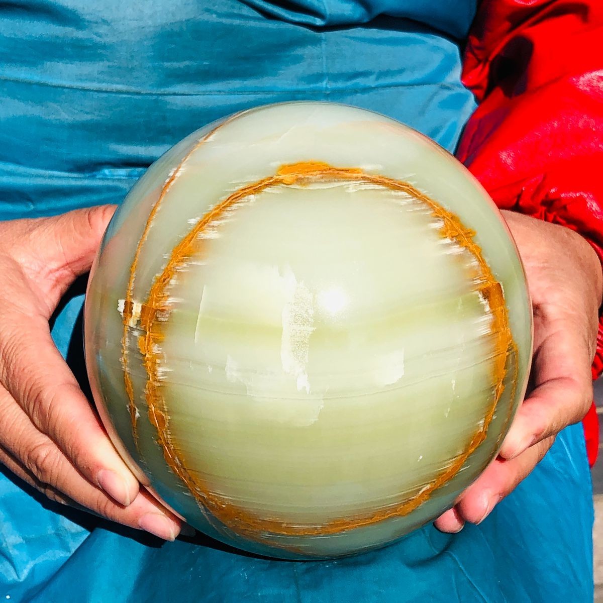 4740g Natural Afghan Jade Chakra Quartz Sphere healing ball Specimen
