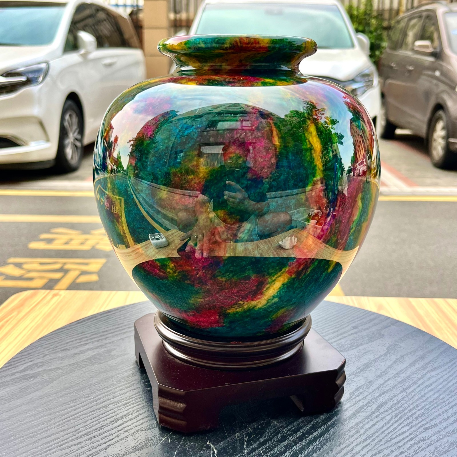 9.24LB Natural “Seven Colors Jade” vase specimen -Taiwan China