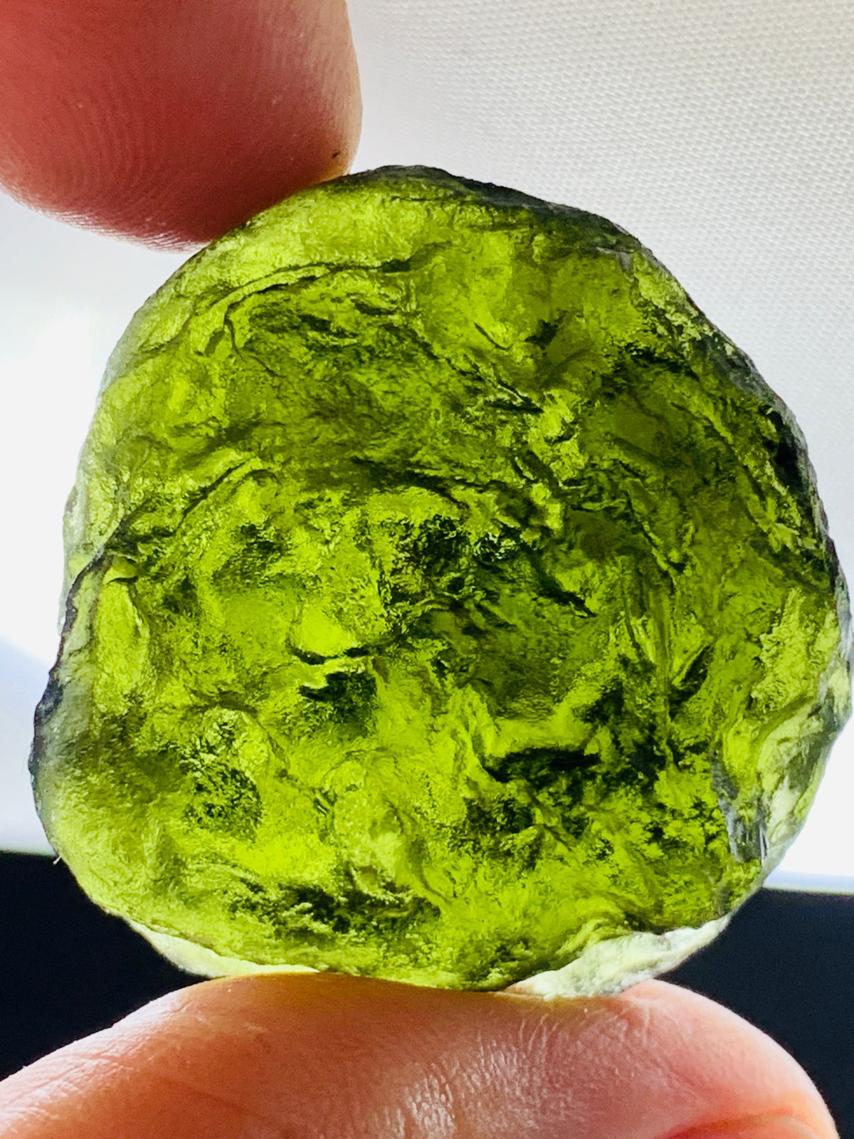 TOP Moldavite Raw Moldavite Crystal from Czech Republic PICcertificate 90CT