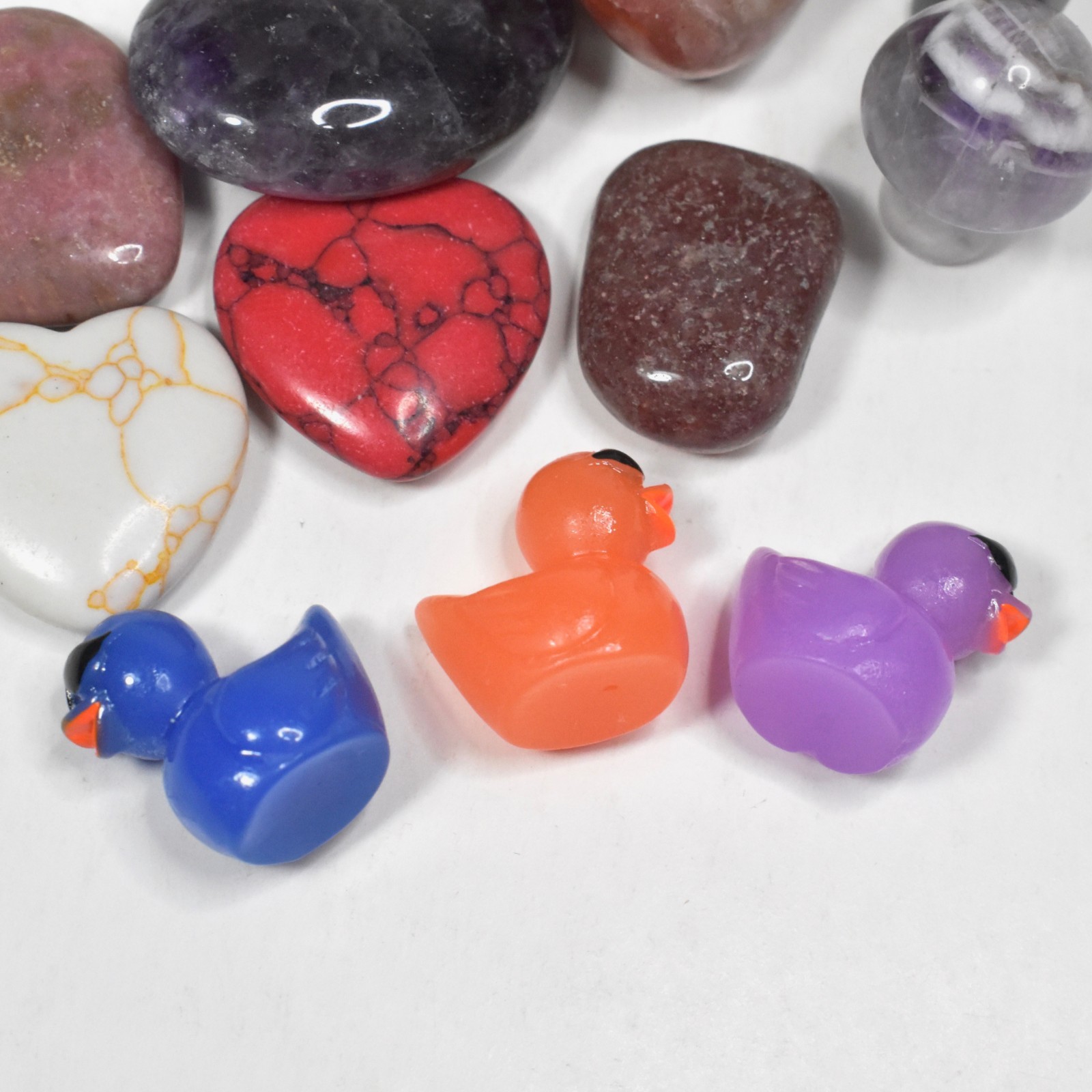 Assortment of Tumbled Stones Crystals Polished Rocks Mixed Lot Opalite Amethyst