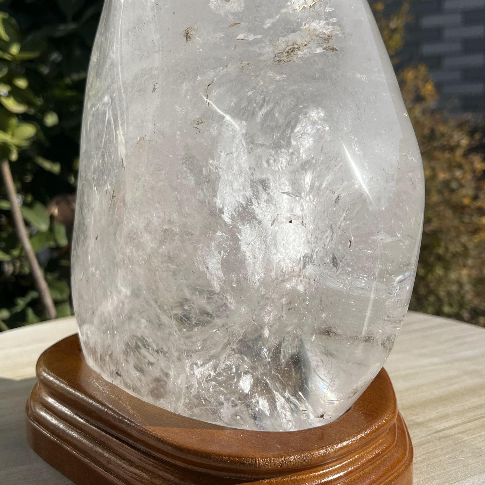 5600g Large Natural Clear Quartz Freeform Cystal Mineral Specimen +Stand