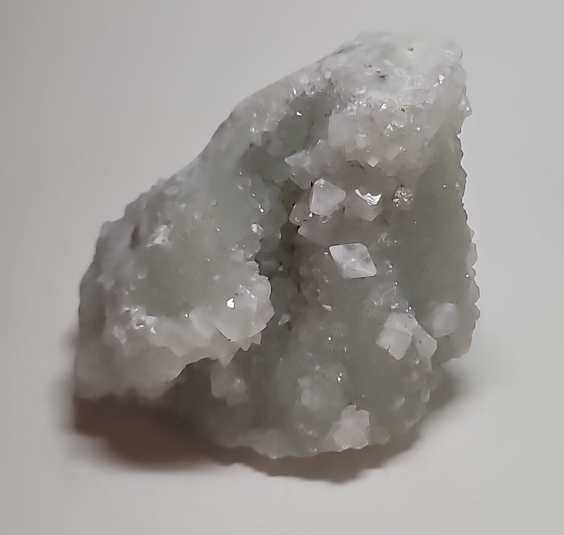 Quartz Druzy Crystal on Moonstone Raw Natural Mineral 3.75″ x 2.5″ x 1.75″