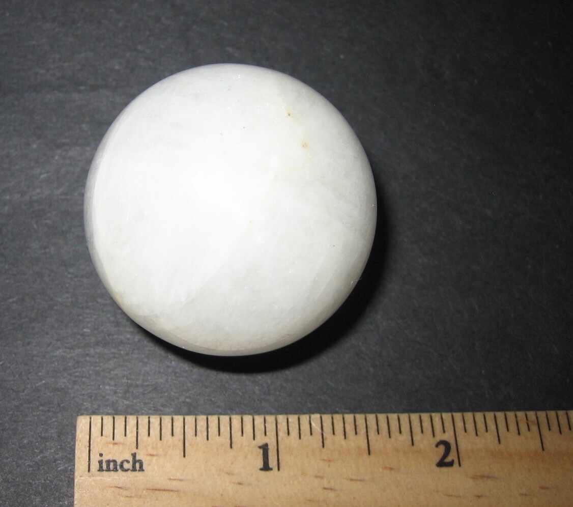 40mm RARE! POLISHED NATURAL CRYOLITE STONE MINERAL SPHERE GREENLAND ~ 86grams *A