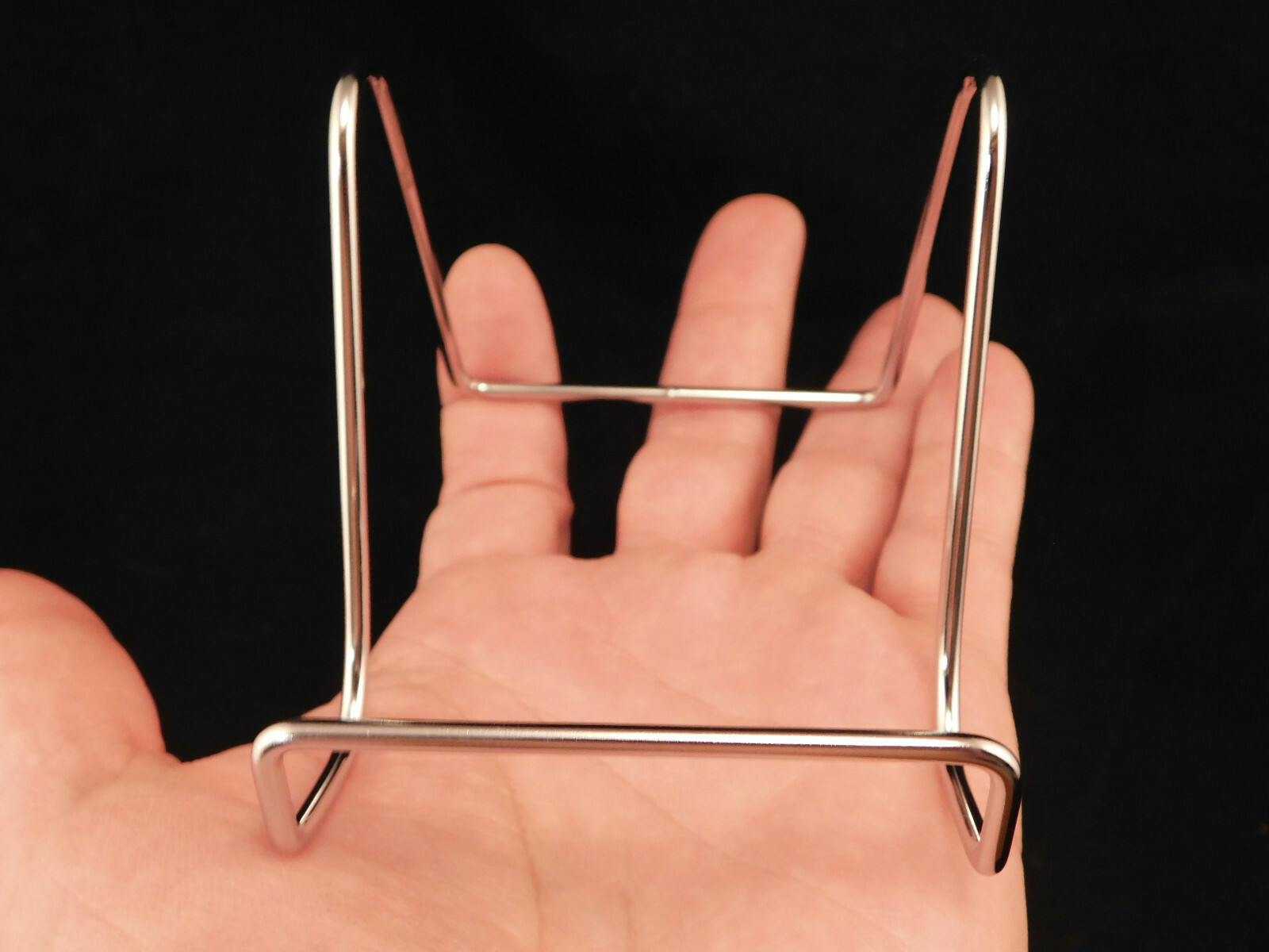 Easel Display Stand Metal Small Size Chrome / Silver