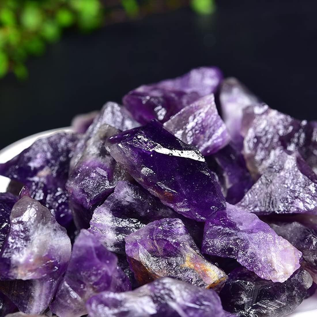 Deep Amethyst Raw Crystals, Large 1.25-2.0″ Healing Crystals Natural Rough Stone
