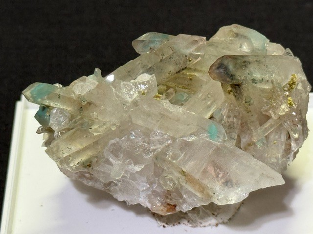 SEE VIDEO: RARE AJOITE INCLUDED QUARTZ CLUSTER, MESSINA MINE ,SOUTH AFRICA