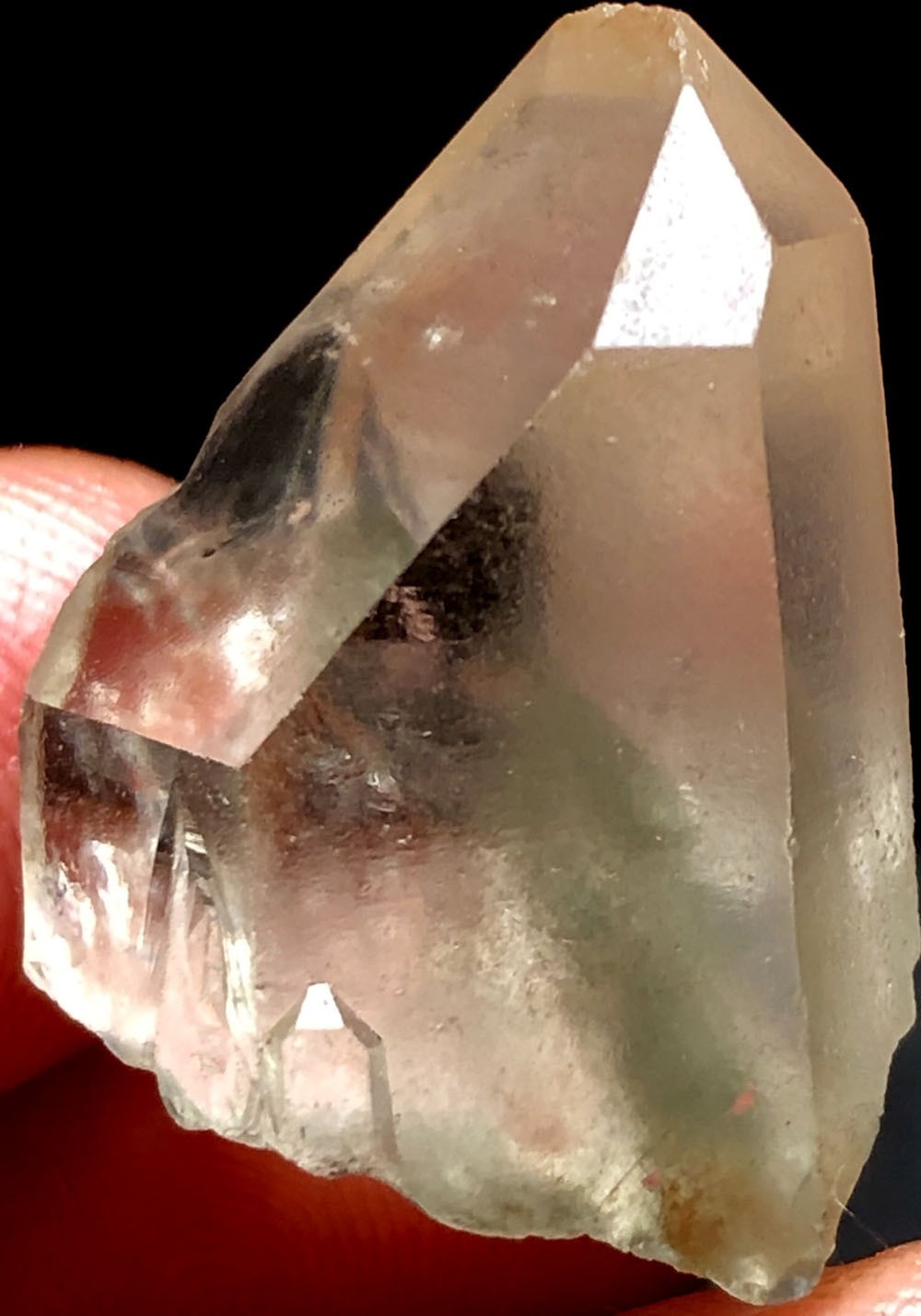 65ct Himalayan RARE Natural Lemurian Quartz Lemuria Crystal Point &pyramid t781