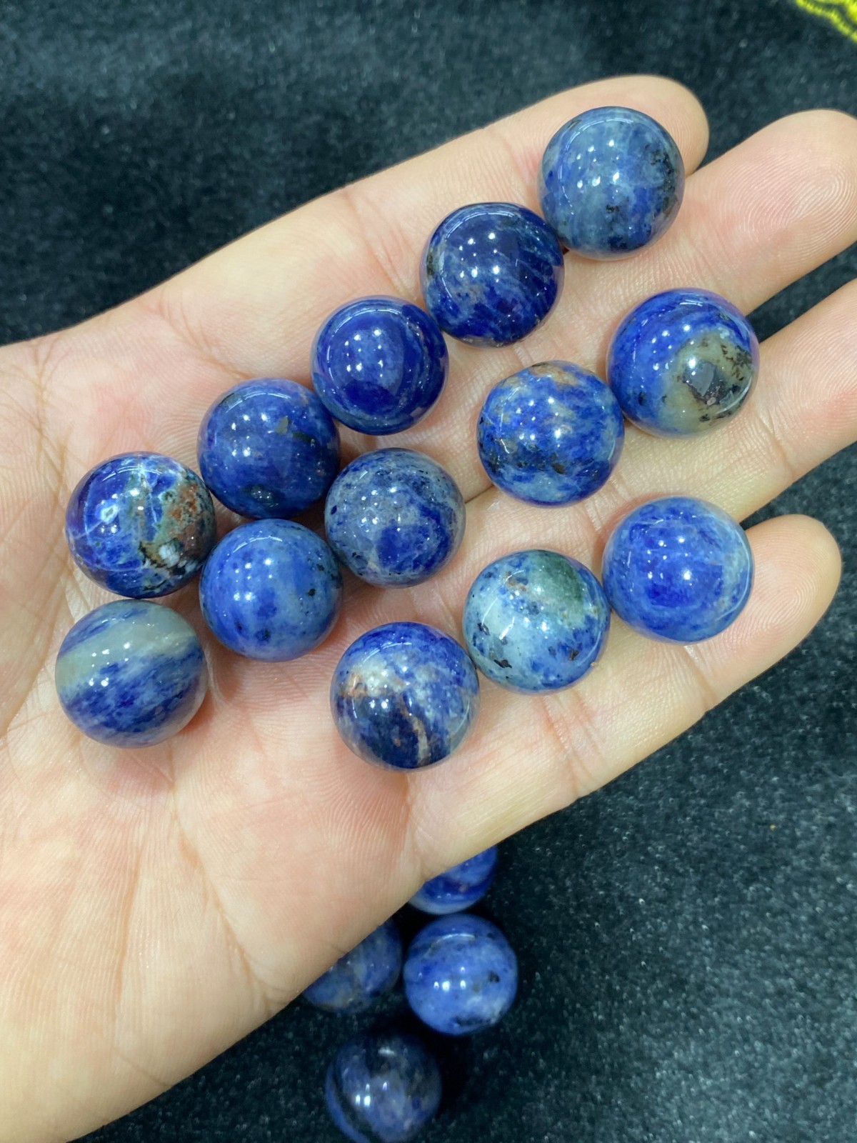 10pcs Natural sodalite Sphere Carved Quartz Crystal ball 15mm reiki healing Gift