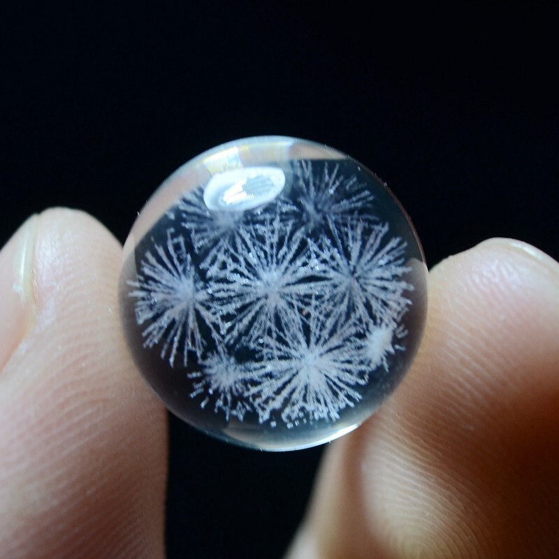 14mm New Find Rare NATURAL PRETTY Fireworks phantom QUARTZ CRYSTAL Sphere BALL