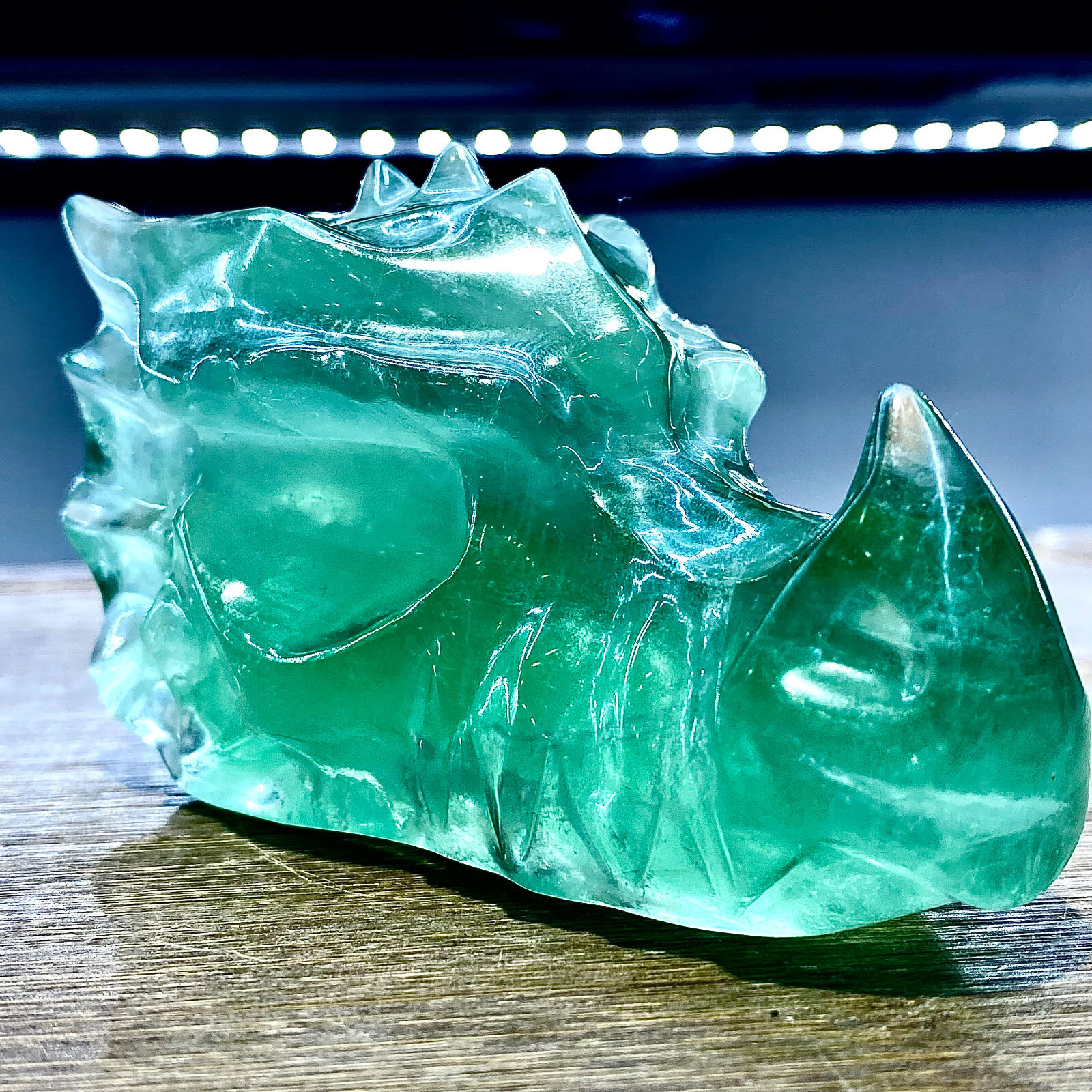 355G Natural fluorite quartz products, hand carved and polished spiritual orname