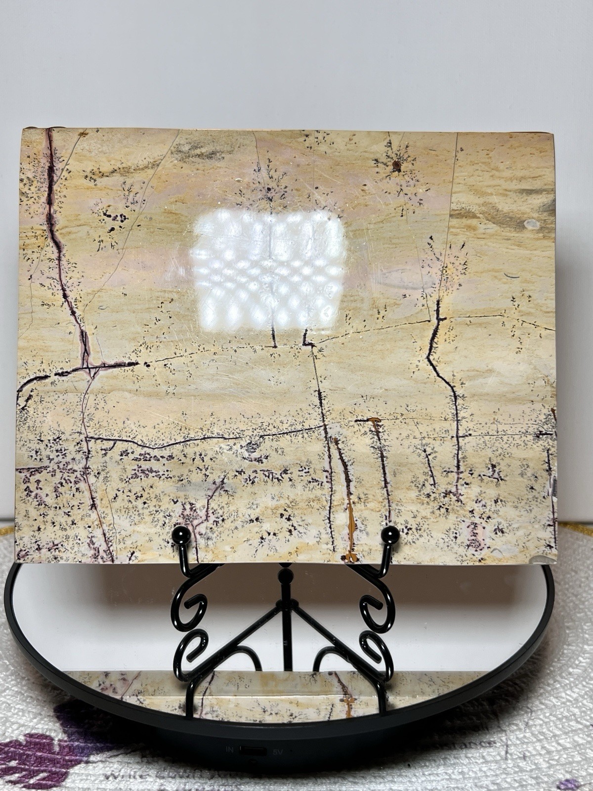 Picture Jasper 3 Piece Set – 2 Towers & Slab w/holder – Measurements In Photos