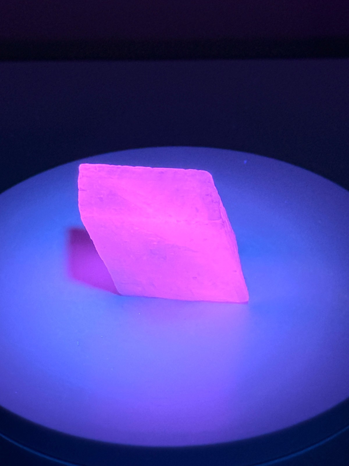 RADIANT Iceland Spar Calcite Crystal Specimen w/ Terlingua-like Fluorescence