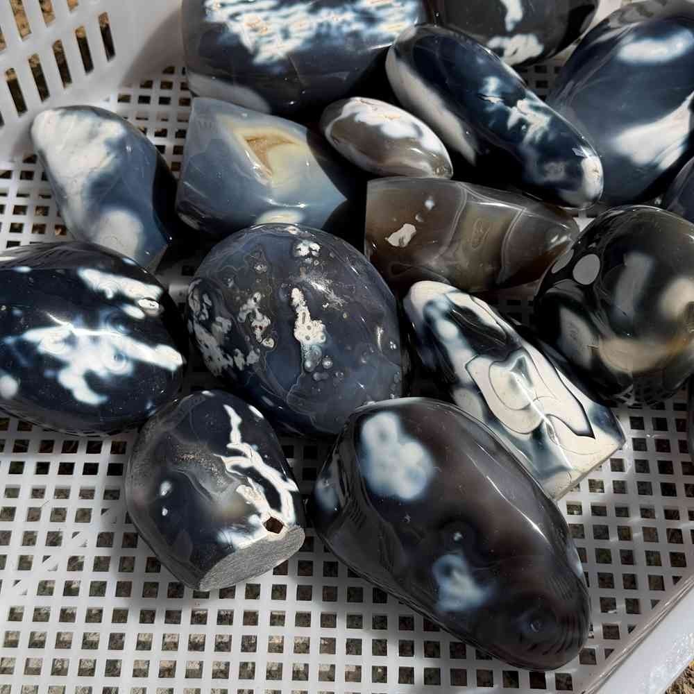 22LB Rare Natural Orca Agate Quartz Crystal Mineral Specimen Reiki Healing