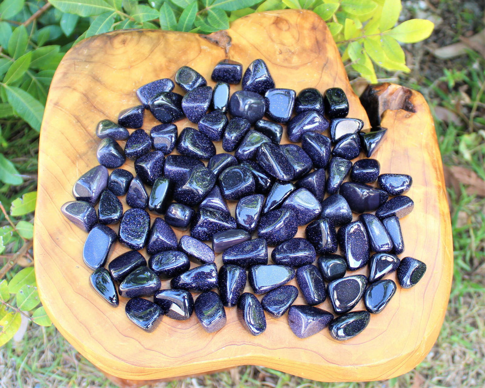 1/4 lb Lot Blue Goldstone Tumbled Stones (Crystal Healing Reiki Chakra) 4 oz