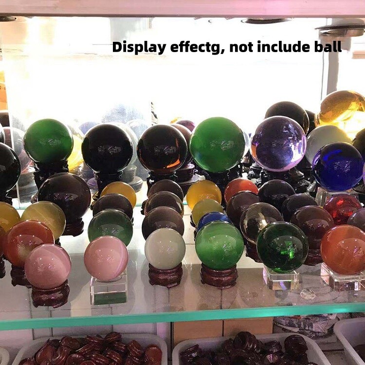 Wood Display Stand for Crystal Ball Sphere Globe Stone Holder Home Decor Gift