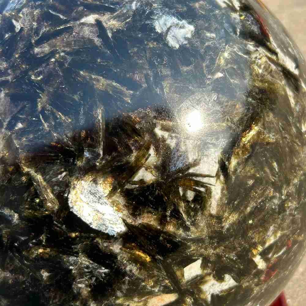 48.4lb Natural green Mica Lepidolite Quartz Sphere Crystal Ball Reiki Gem +stand