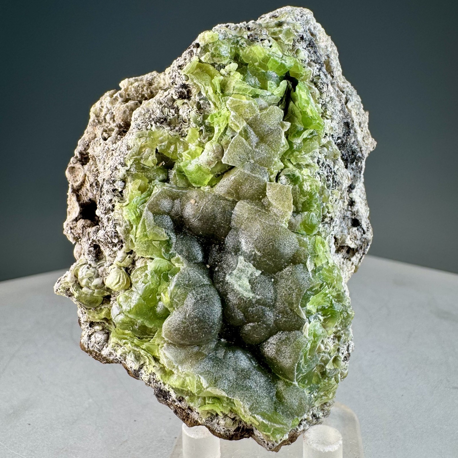 Fine Green Cuprian Smithsonite: 79 Mine, Chilito, Hayden area, Arizona- Classic!