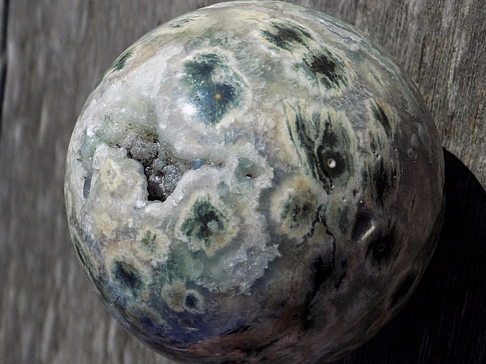 AAA OCEAN JASPER SPHERE MARBLE 75MM OR 2 15/16” 7125