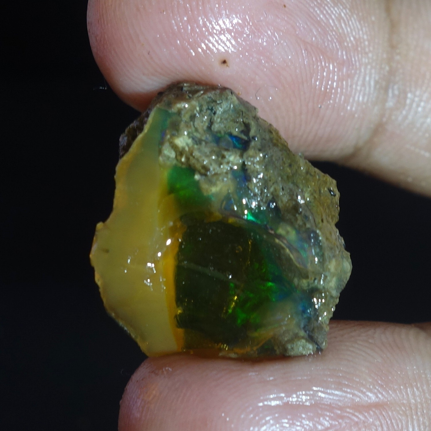 16.00 Cts 100% Natural Welo Fire Ethiopian Oil Opal Rough Cab Gems Ring Nacklace