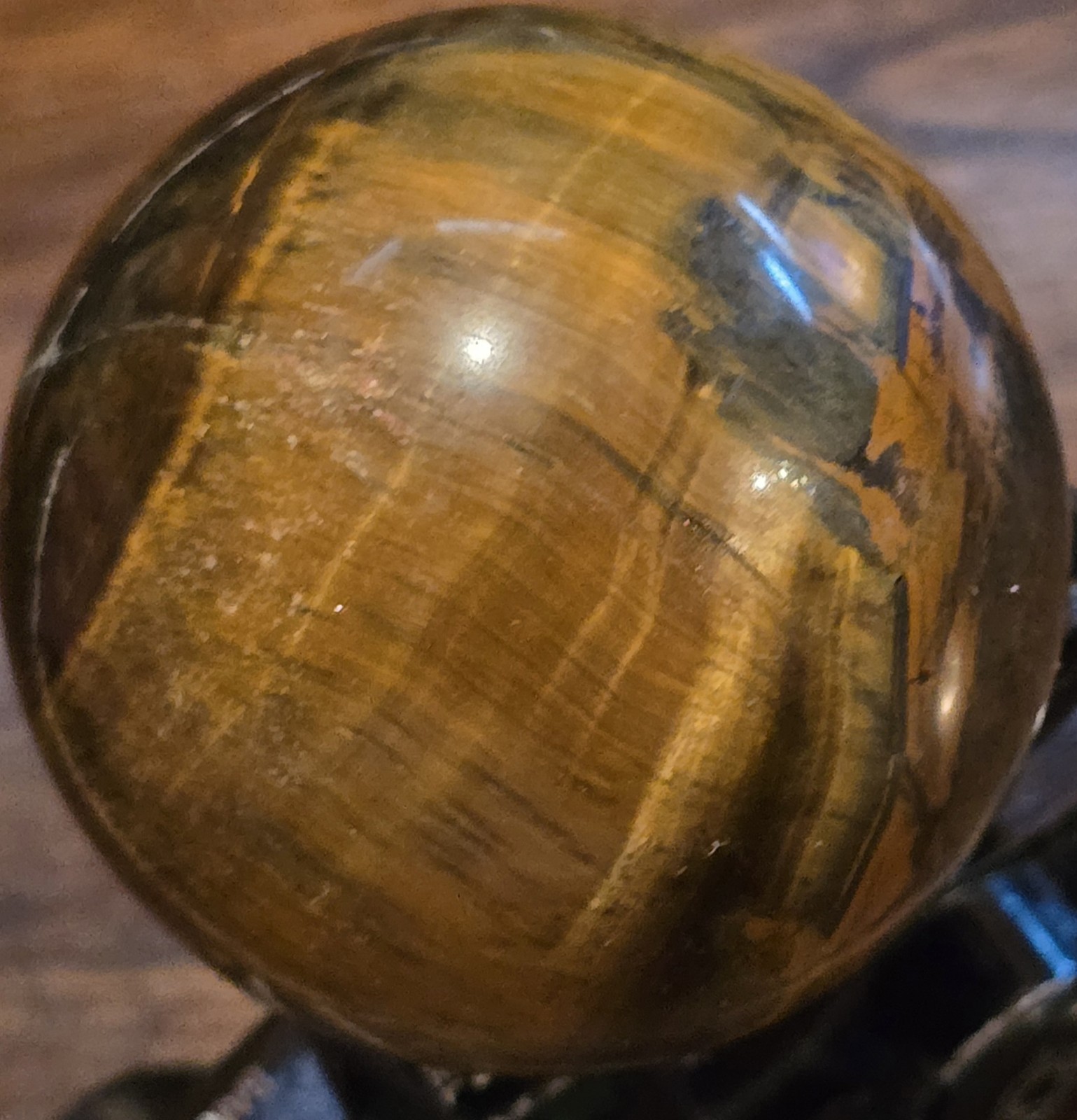 2” Polished Marble Granite Stone Ball Sphere Orb Brown Cream Paperweight