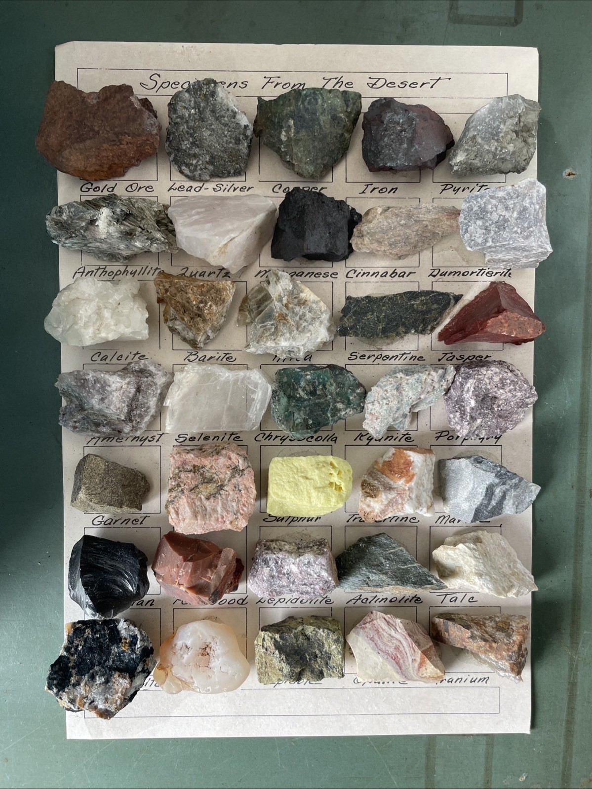 VTG Mineral Specimens from the Desert & Mines 35 Samples Humble Minerals No Box