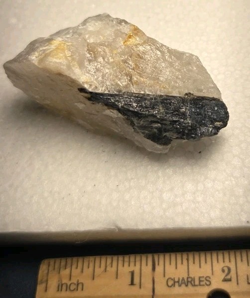 Black Tourmaline In Quartz Matrix Natural 2.25x1x1 Inches Amazing