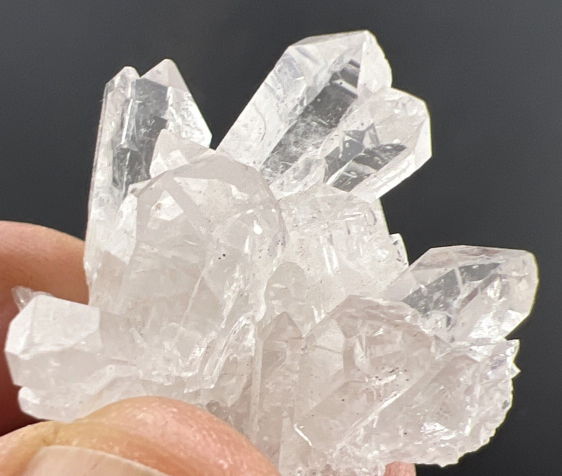 Natural Clear Lemurian Quartz Crystal Cluster Minas Gerais, Brazil 18 grams