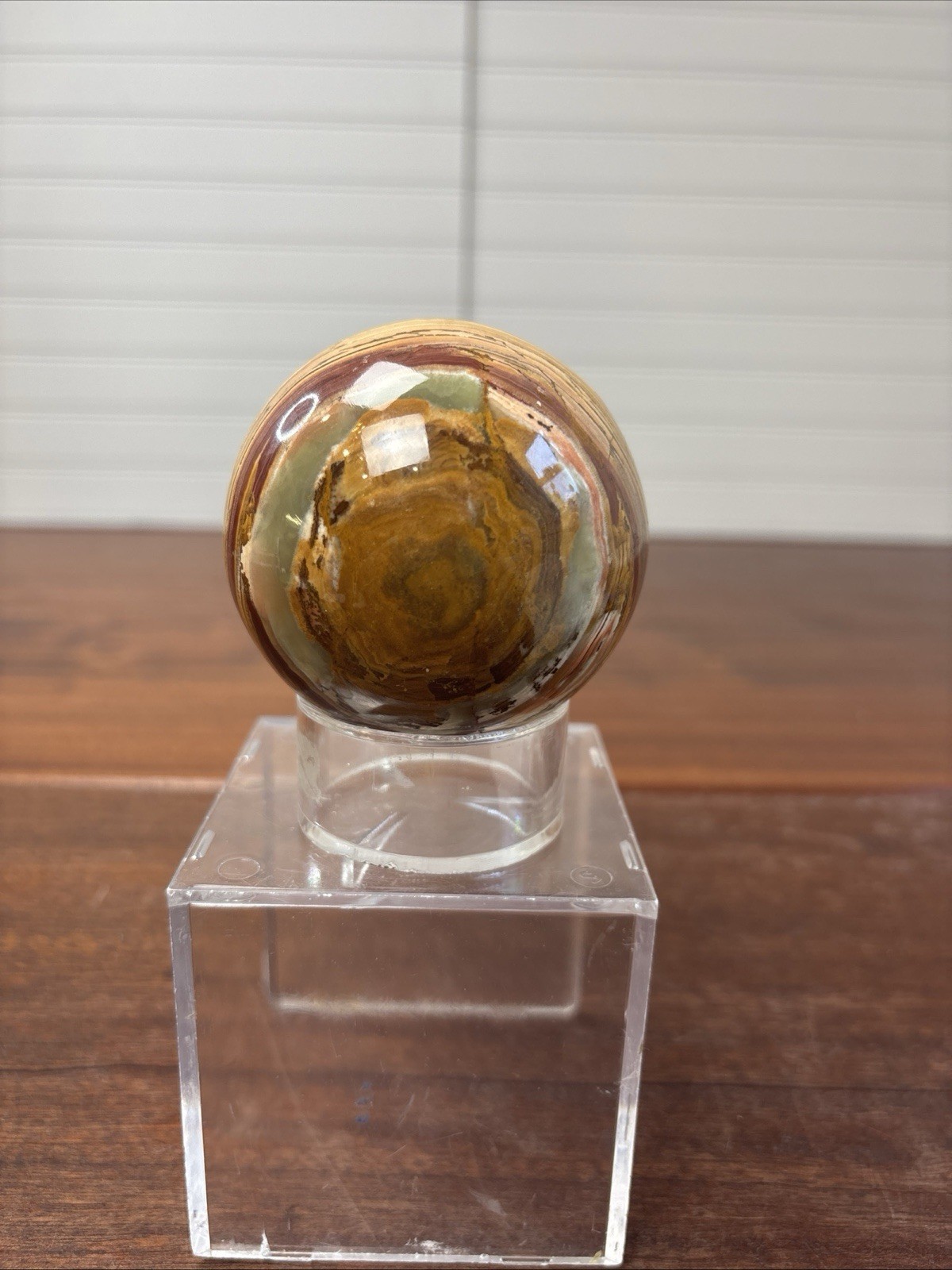 Banded Onyx sphere brown green combination Crystal Ball healing