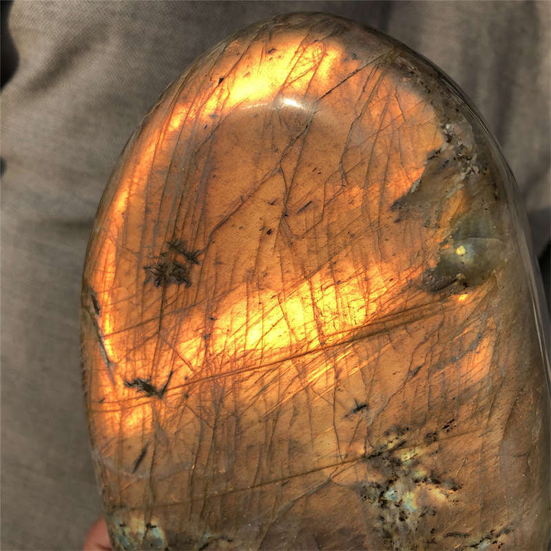 2.49kg Natural Labradorite Quartz Crystal Spectrolite Mineral Reiki healing