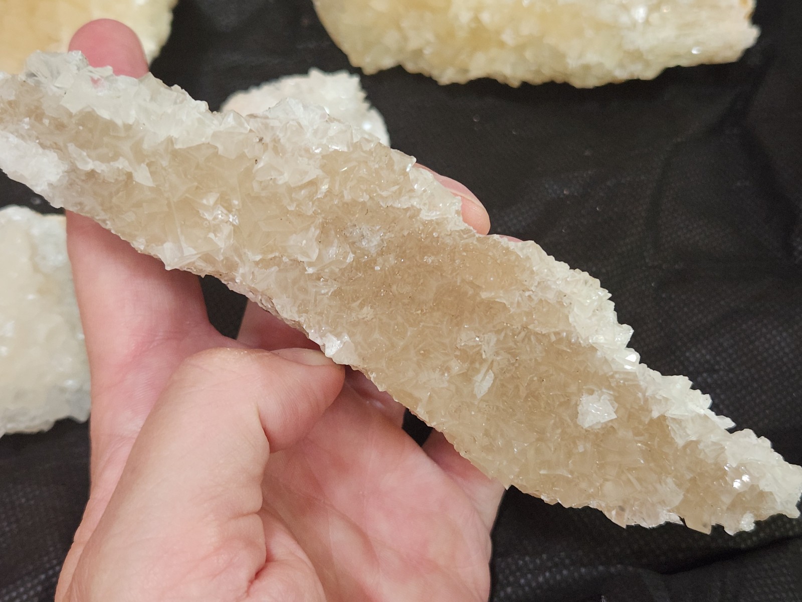 Calcite Crystal Collection 5 pieces from Florida LOT Honey Clusters UV Mineral