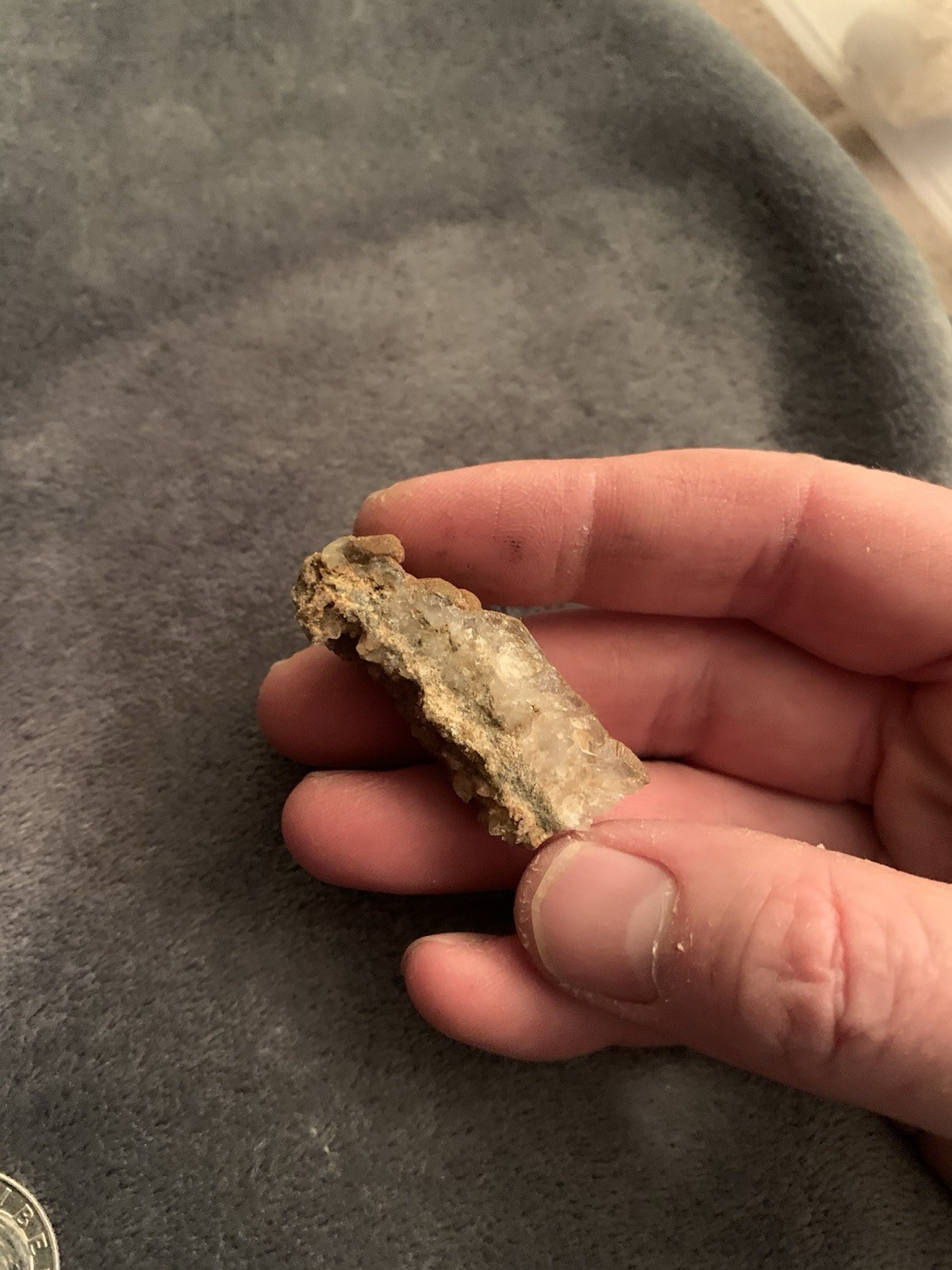 Brown and White Natural Crystal Mineral Specimen with Matrix Collectible Display