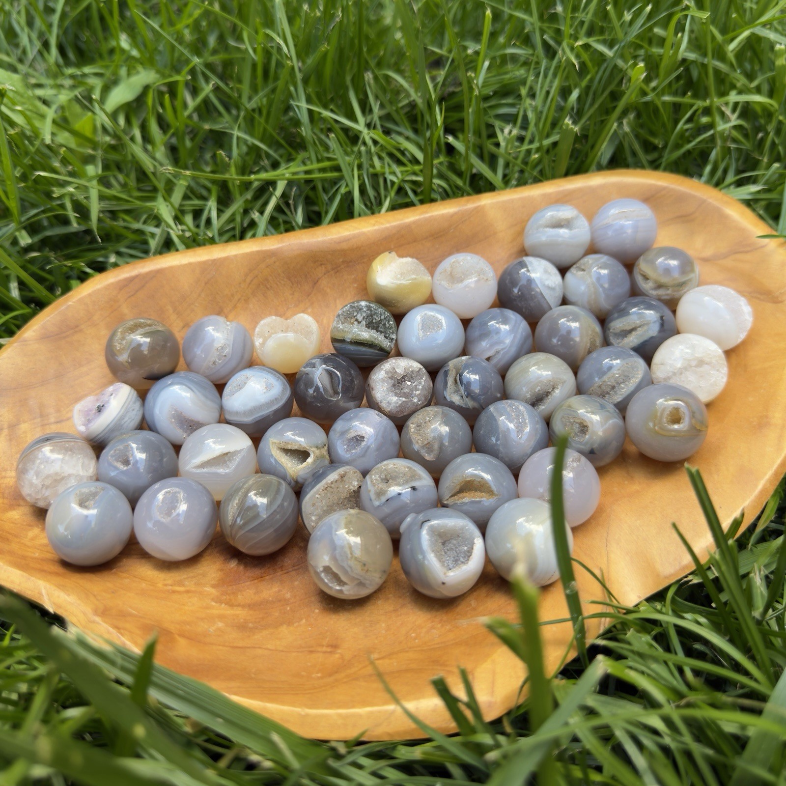 Wholesale Lot – 1 lb Natural Druzy Agate Sphere Crystal Balls Healing Energy