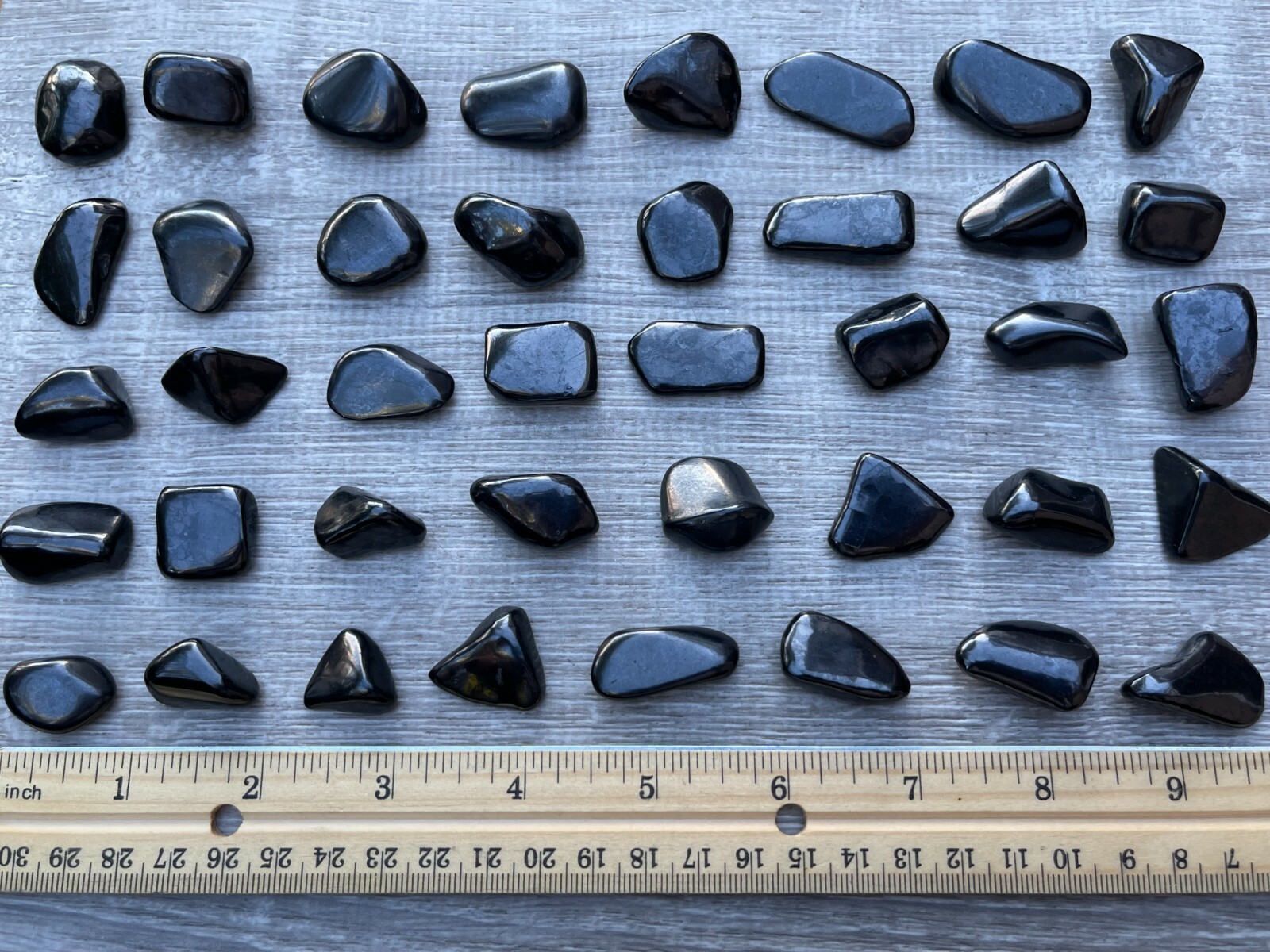 Grade A++ Shungite Tumbled Stone, 0.75-1.25″ Tumbled Shungite, EMF Protection
