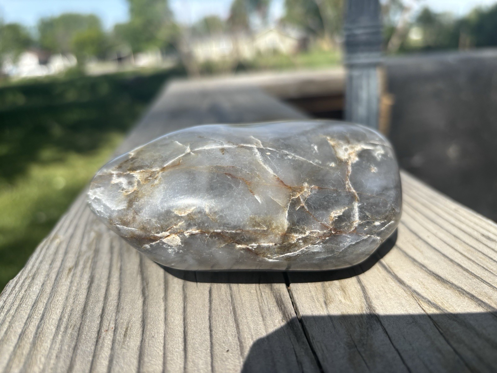 ***HUGE*** Tumbled Polished Yellowstone Quartzite Specimen 1 lb. 5 oz. Decor