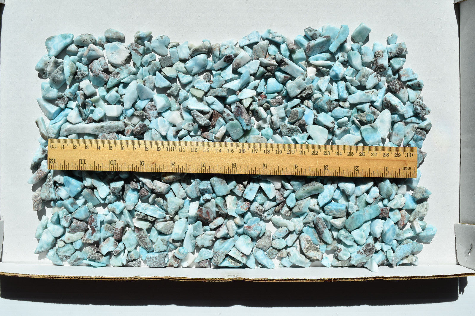 WHOLESALE Larimar Tumbled Stones from Dominican Republic 1 kg # 5535