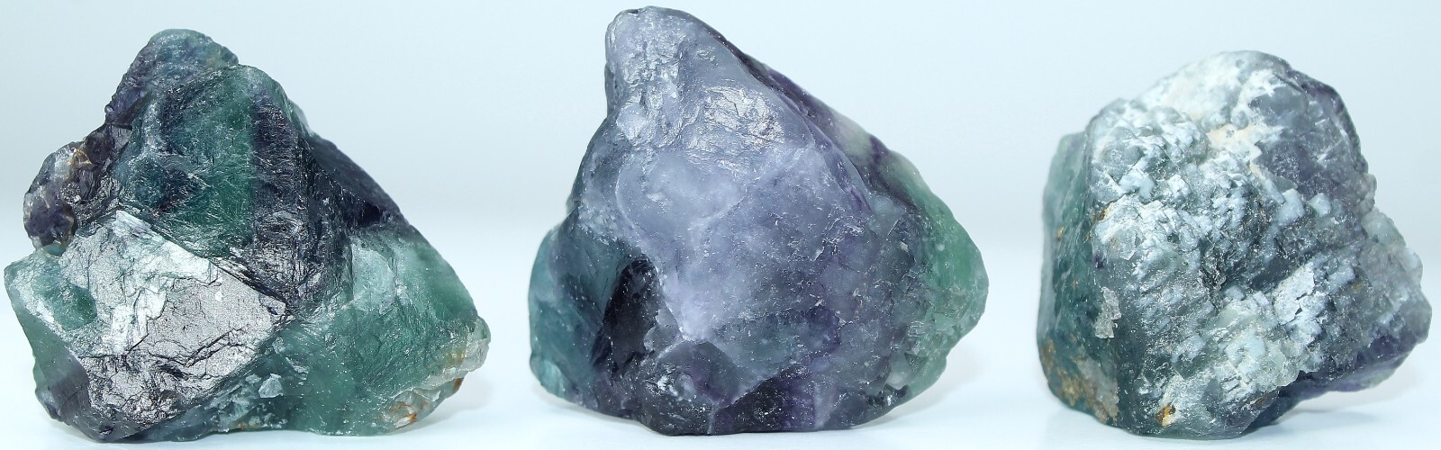 AAA Rough Mexican Rainbow Fluorite / 5 Pieces / 17.2 oz (487.61 gr) 2258