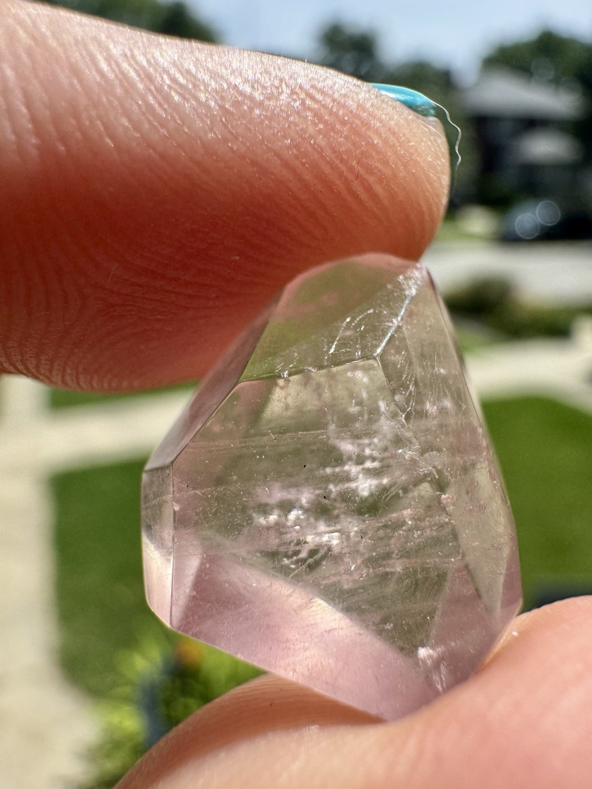 Polished Morganite From Brazil – 3 Grams, Comes On Acrylic Stand.